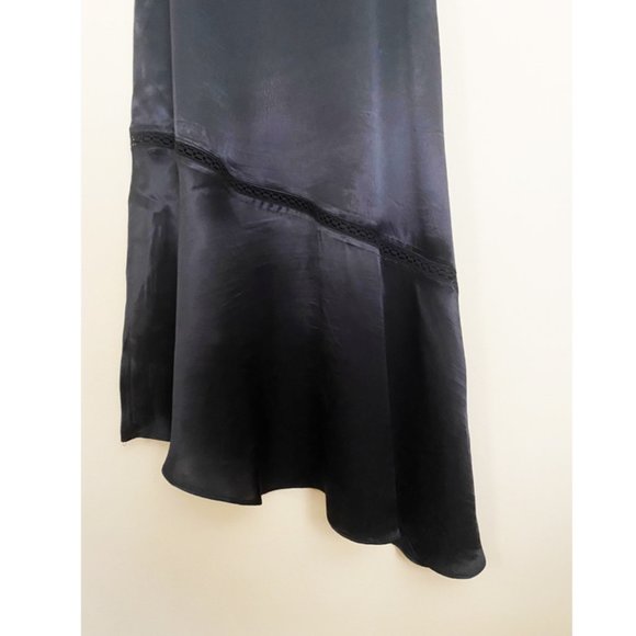 NWT WOMENS ASYMMETRIC, SOFT,  SLIP BLACK DRESS S - Picture 6 of 7